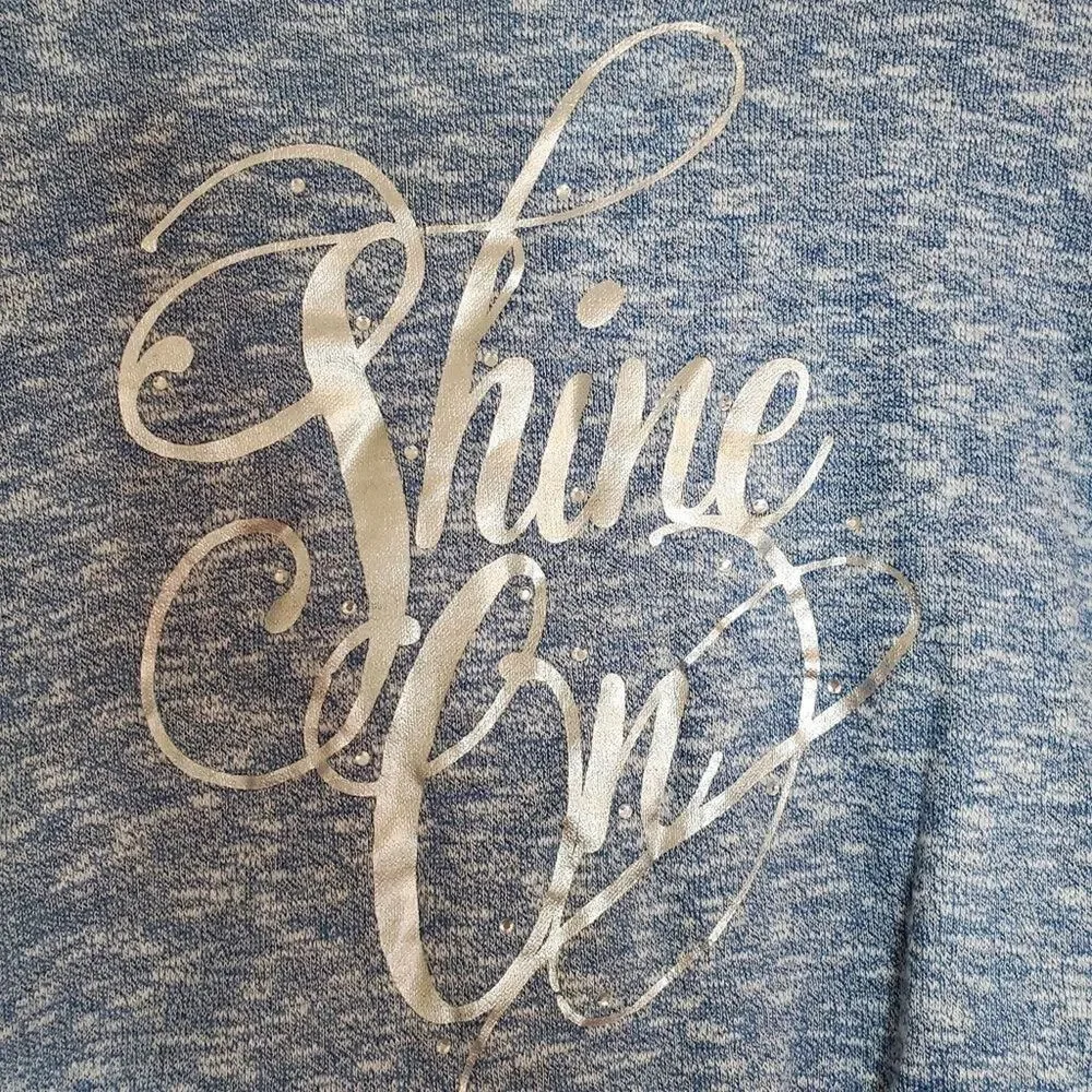 The childrens place large 10-12 girls long sleeve blue thin sweater